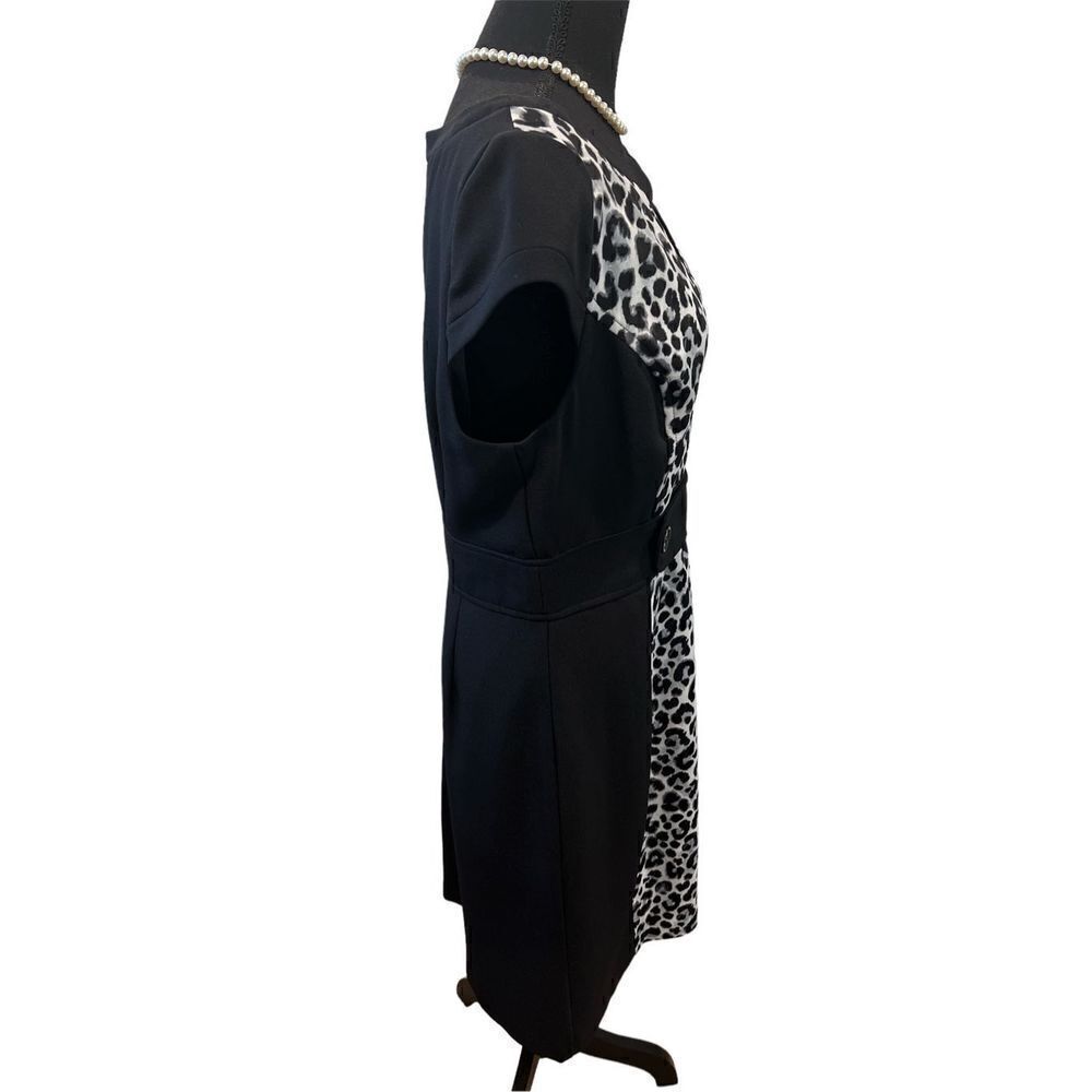 Cap Sleeve Animal Print Dress by Studio One - Picture 2 of 10